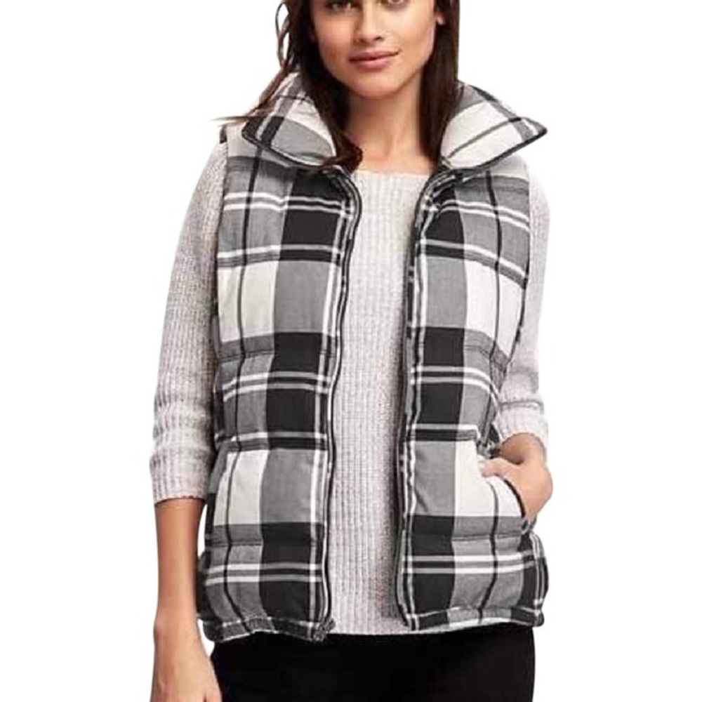Plaid Puffer Vest